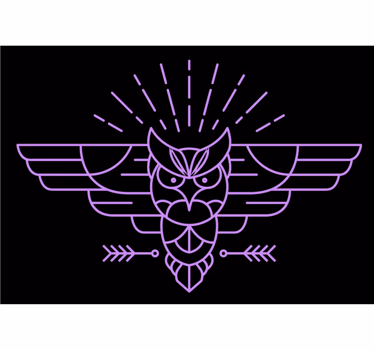 Store enrouleur chambre forme de hibou violet - TenStickers