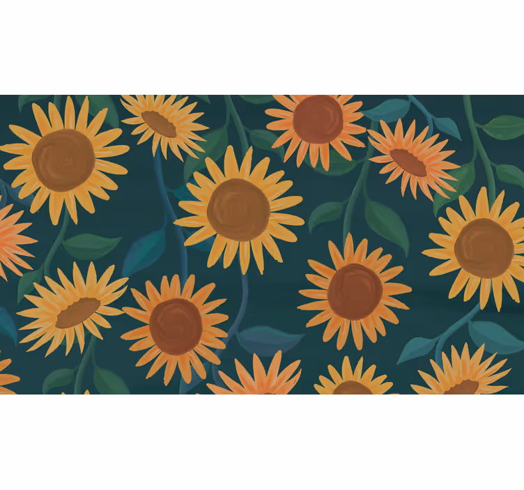 Store enrouleur chambre plante tournesol - TenStickers