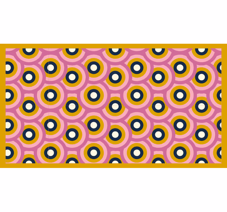 Store enrouleur chambre cercles orange des années 70 - TenStickers