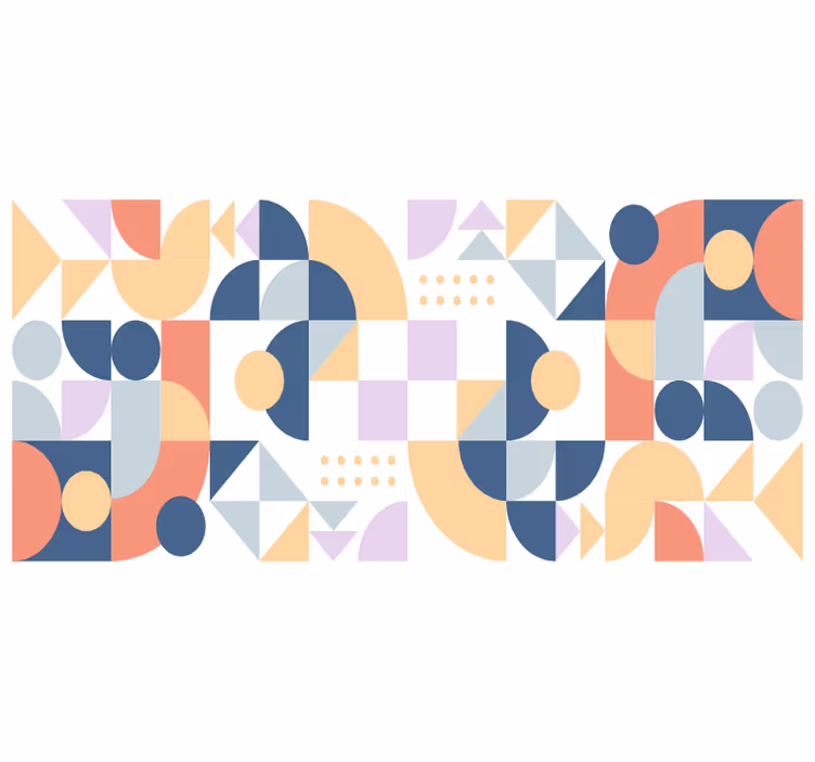 Store enrouleur chambre formes circulaires 70's - TenStickers