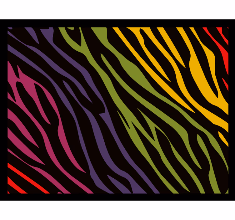 Store enrouleur chambre imprimé zèbre arc-en-ciel - TenStickers