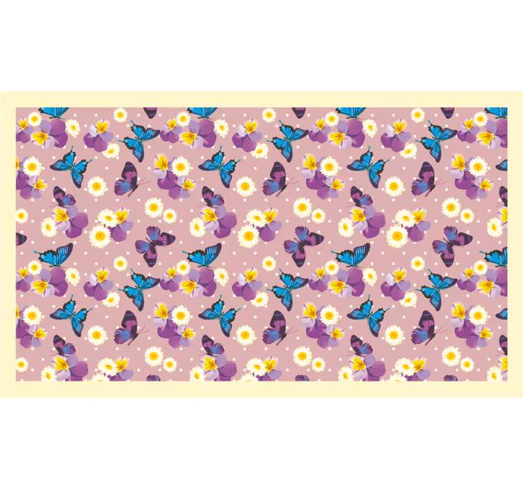 Store enrouleur chambre papillon à pois roses - TenStickers