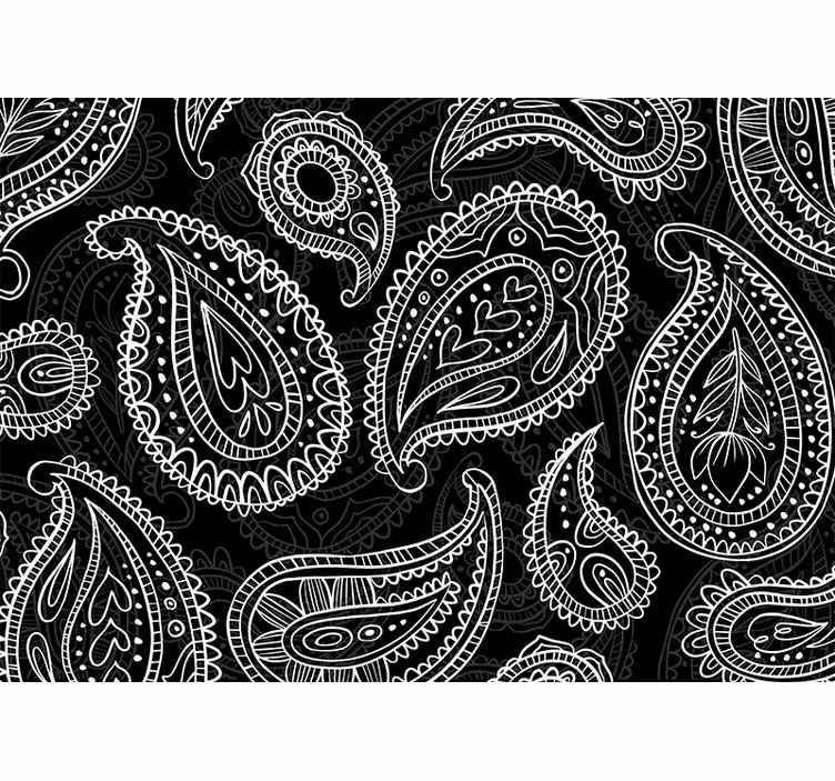 Store enrouleur chambre boho noir et blanc - TenStickers