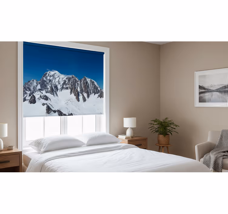 Store enrouleur chambre paysage mont-blanc - TenStickers