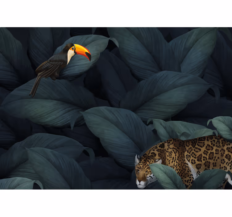 Store enrouleur chambre nuit jungle - TenStickers