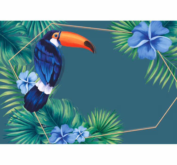 Store enrouleur chambre feuilles tropicales de toucan - TenStickers