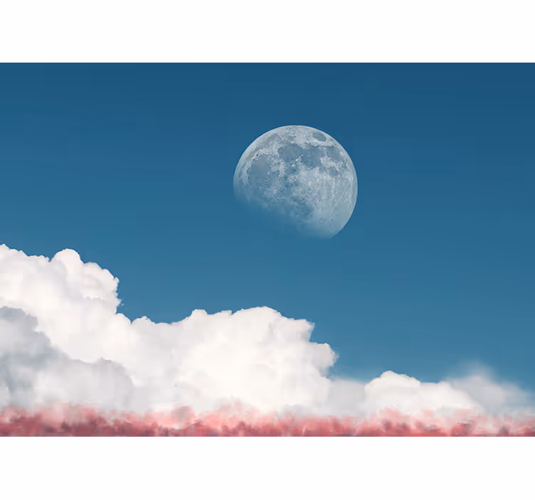 Store enrouleur chambre pleine lune en journée - TenStickers