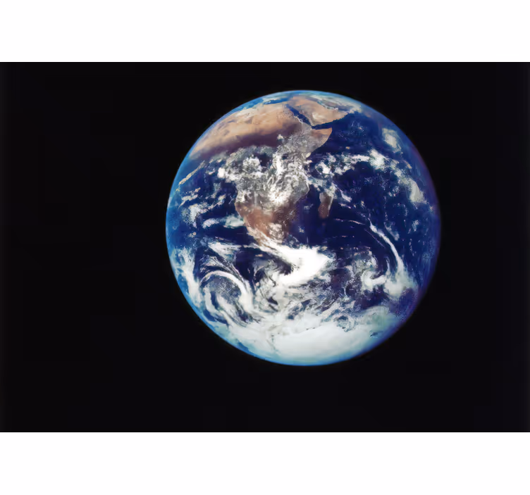Store enrouleur chambre vue de la terre dans l'espace - TenStickers