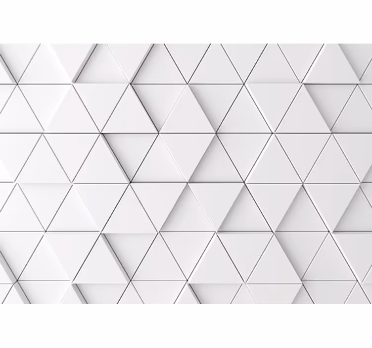 Store enrouleur blanc triangles blancs avec ombres - TenStickers