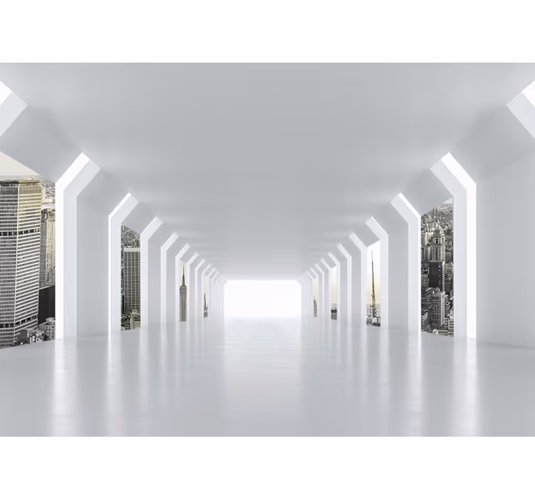 Store enrouleur blanc effet 3d new york city - TenStickers