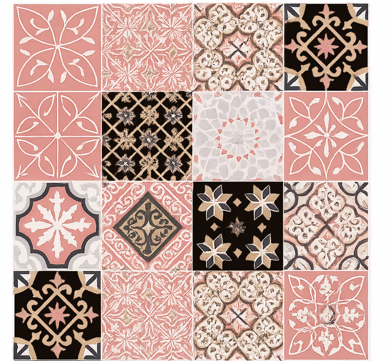 Store enrouleur salon ciment rose - TenStickers