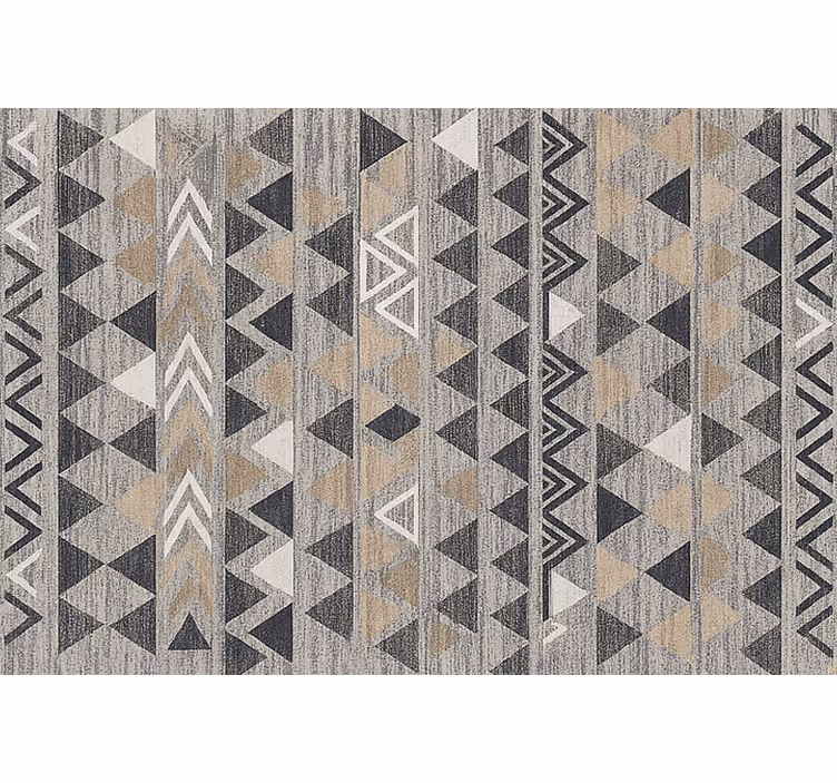 Store enrouleur salon triangles géométriques gris - TenStickers
