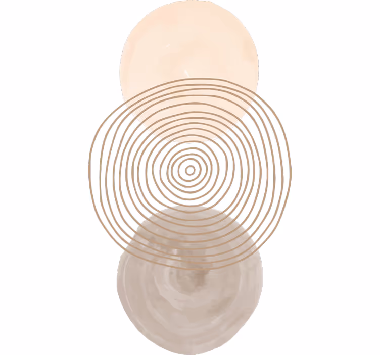 Store enrouleur chambre motifs ronds et lignes abstraits - TenStickers