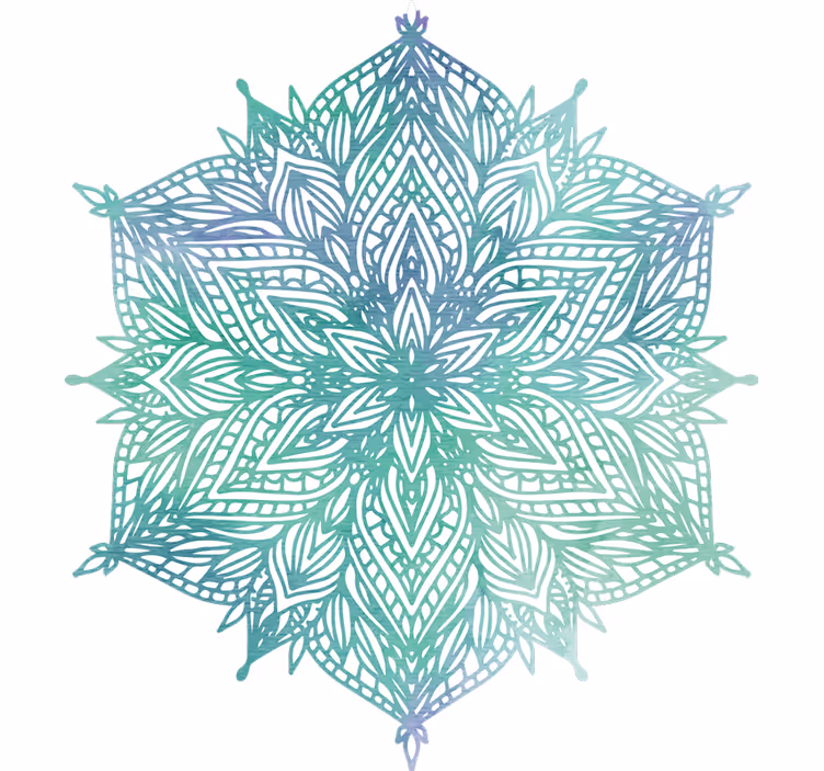 Store enrouleur chambre mandala turquoise - TenStickers