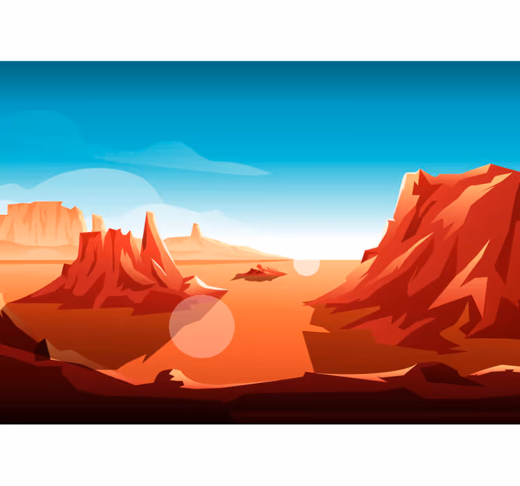 Store enrouleur chambre enfant soleil du désert - TenStickers