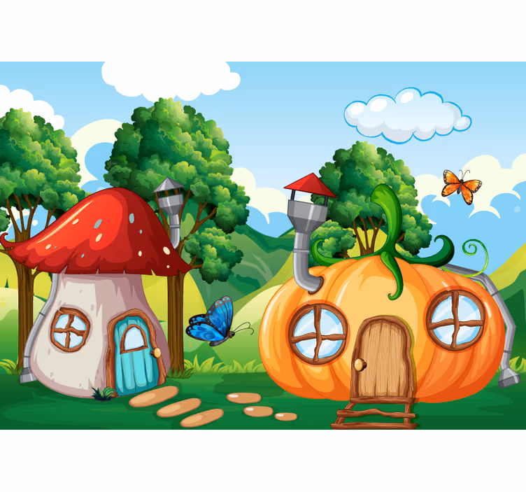 Store enrouleur chambre enfant forêt féerique enfants - TenStickers