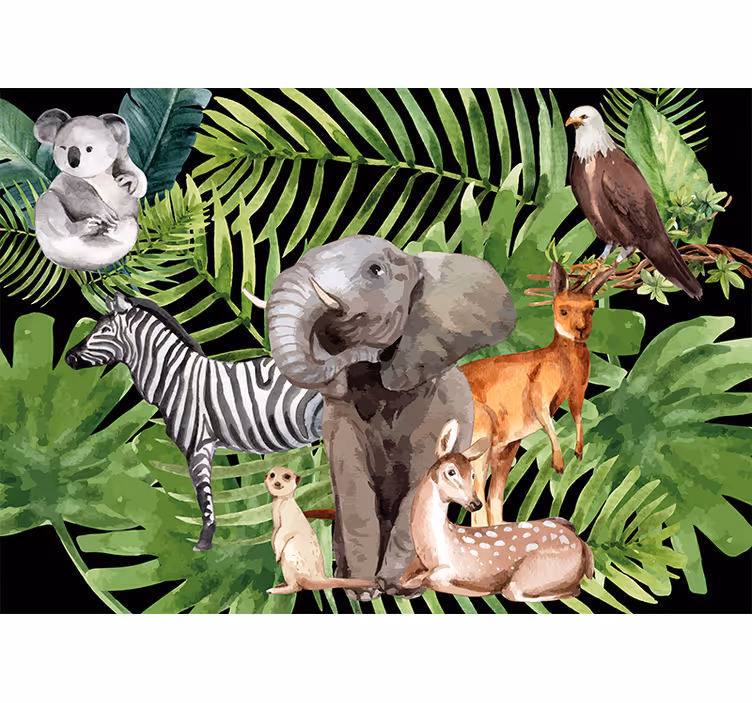 Store enrouleur chambre enfant royaume des animaux - TenStickers