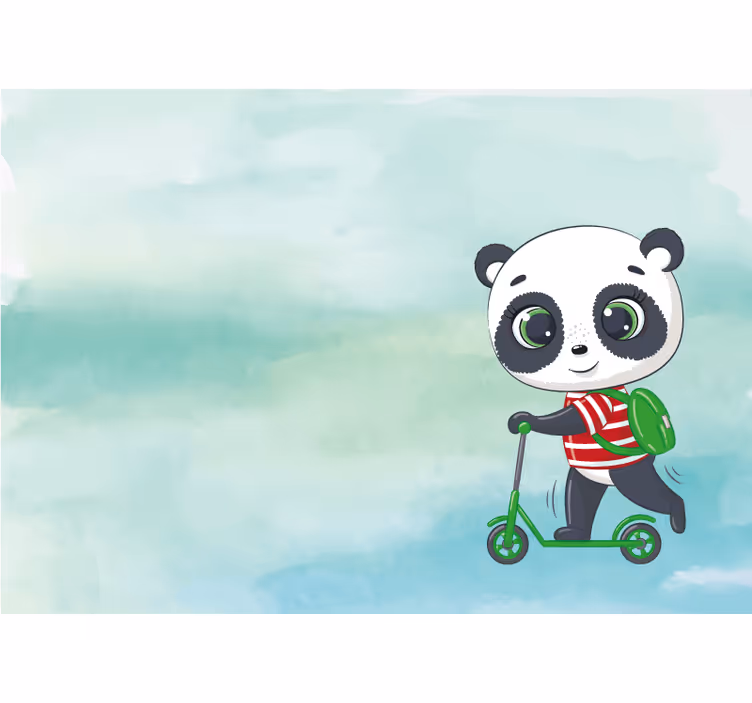 Store enrouleur chambre enfant t-shirt panda italia - TenStickers