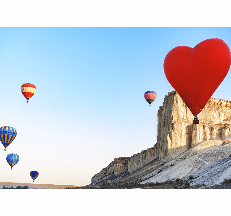 Store enrouleur chambre enfant ballon cœur décoratif - TenStickers