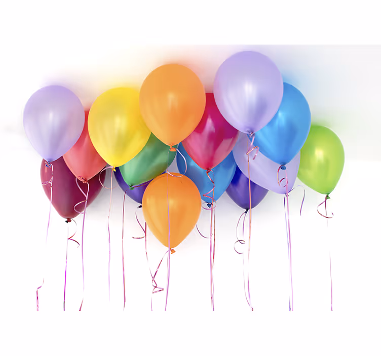 Store enrouleur chambre enfant ballons colorés en haut - TenStickers