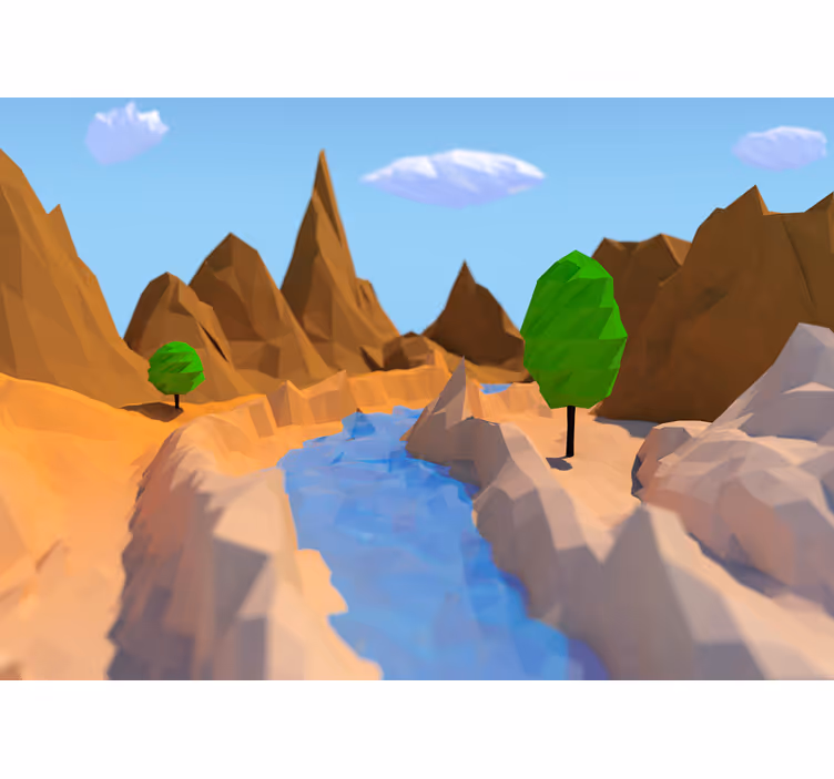 Store enrouleur chambre enfant illustration 3d paysage - TenStickers