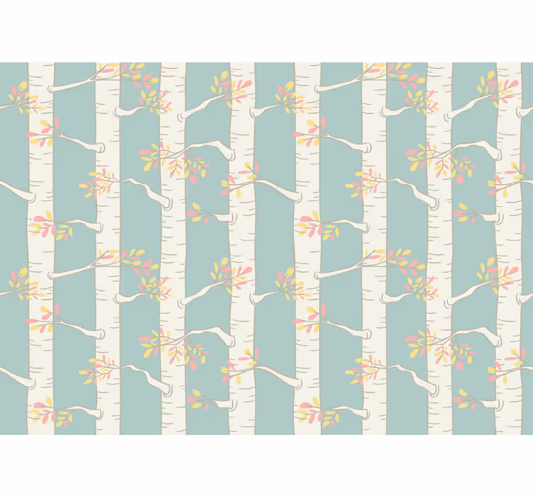 Store enrouleur chambre enfant forêt de bouleaux scandinave - TenStickers
