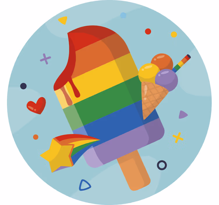 Store enrouleur chambre enfant sucettes glacées arc-en-ciel - TenStickers