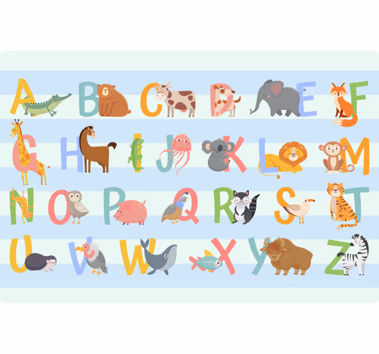 Store enrouleur chambre enfant alphabet avec chiffres - TenStickers