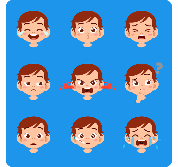 Store enrouleur chambre enfant Émotions d'enfants - TenStickers