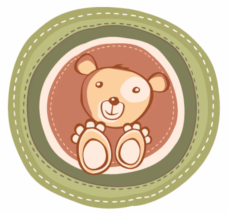 Store enrouleur chambre enfant autocollant ours rond - TenStickers