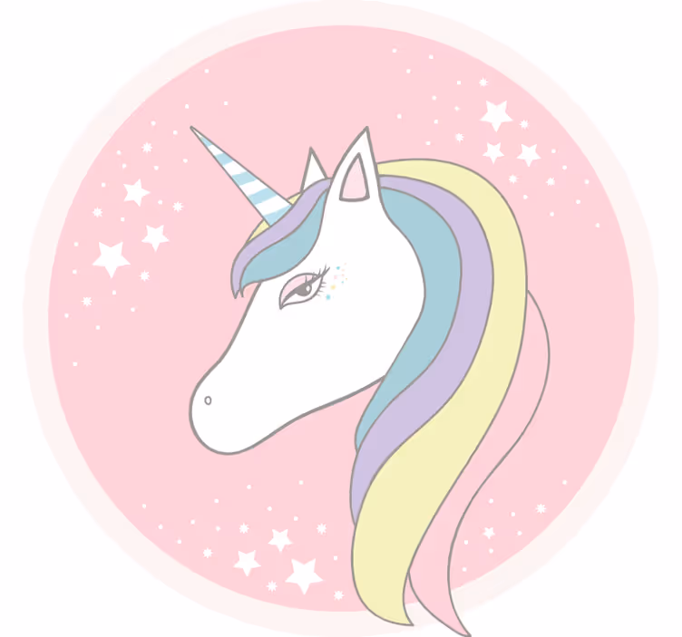 Store enrouleur chambre enfant licorne dessinée fabuleuse - TenStickers
