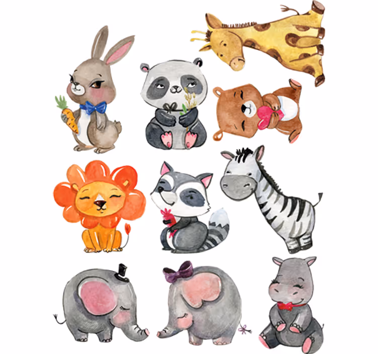 Store enrouleur chambre enfant animaux de la jungle - TenStickers