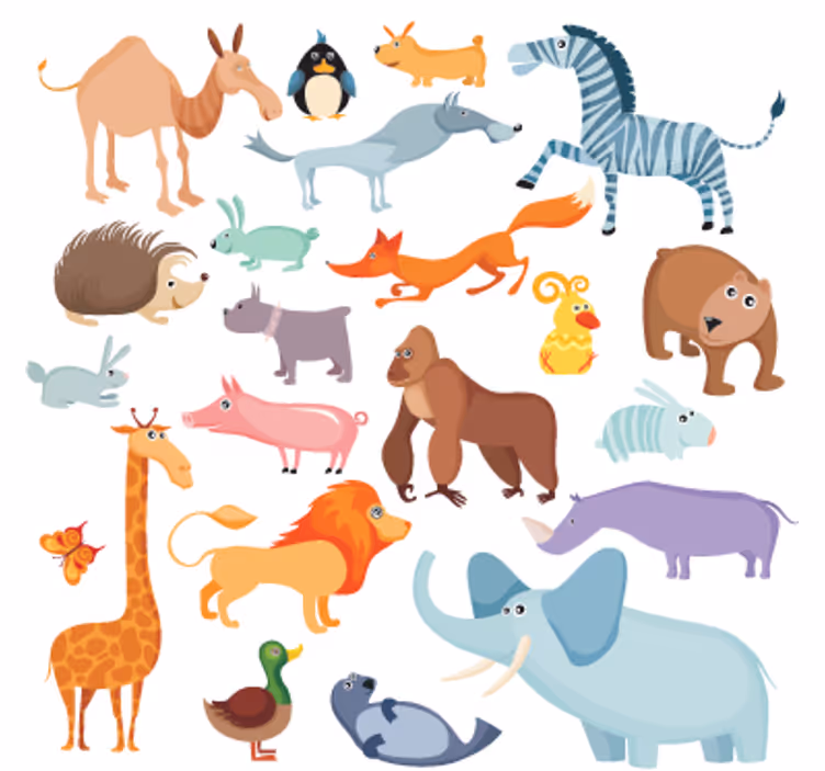 Store enrouleur chambre enfant stickers animaux sauvages - TenStickers