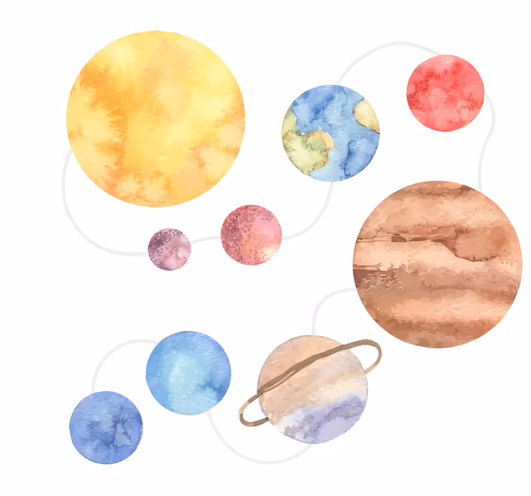 Store enrouleur chambre enfant carte du système solaire - TenStickers