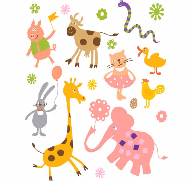 Store enrouleur chambre enfant stickers animaux - TenStickers