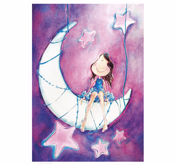 Store enrouleur chambre enfant lune lol malone - TenStickers