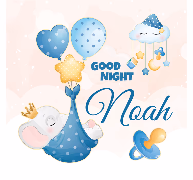 Store enrouleur chambre enfant éléphant mignon garçon - TenStickers