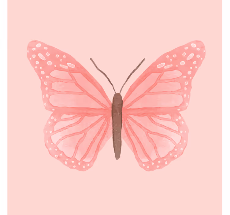 Store enrouleur chambre enfant papillons roses carreaux - TenStickers