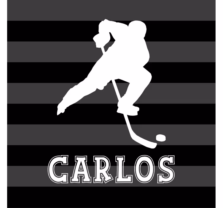 Store enrouleur chambre enfant personnalisé hockey - TenStickers