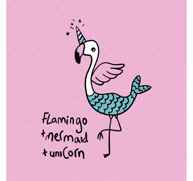 Store enrouleur chambre enfant illustration flamant mignon - TenStickers