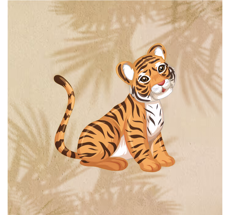 Store enrouleur chambre enfant portrait de bébé tigre - TenStickers