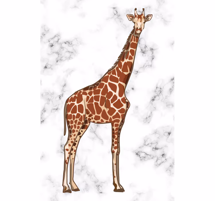 Store enrouleur chambre enfant portrait de girafe - TenStickers