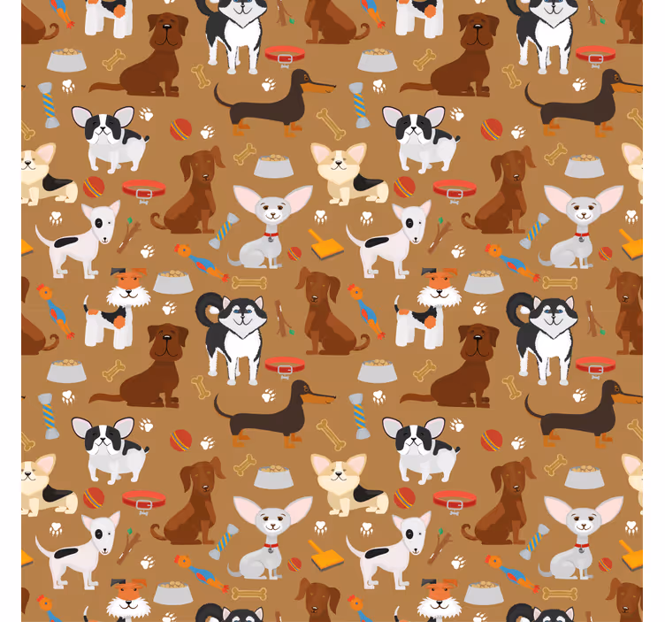 Store enrouleur chambre enfant motif de chiens mignons - TenStickers