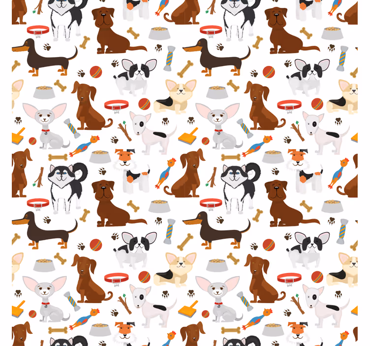Store enrouleur chambre enfant chiens chiots mignons - TenStickers