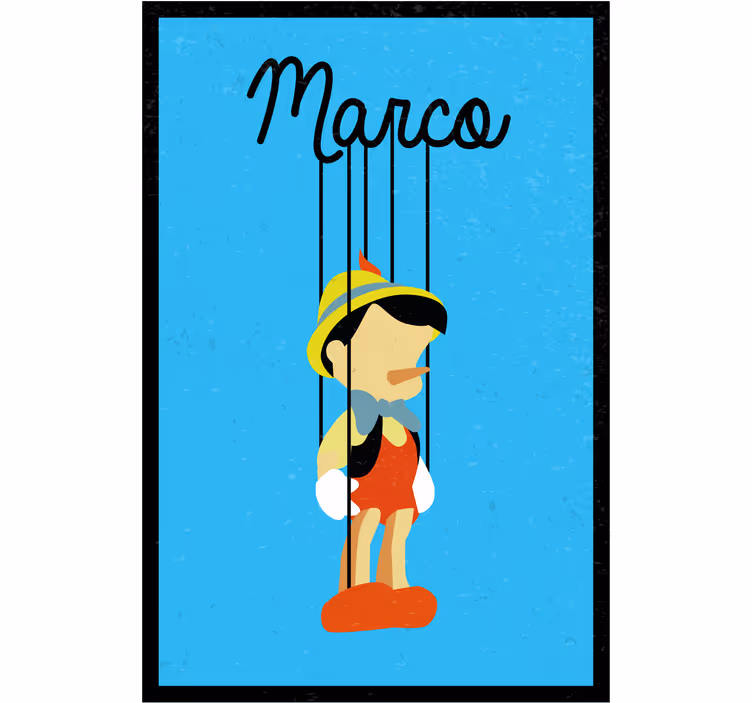 Store enrouleur chambre enfant pinocchio personnalisé - TenStickers