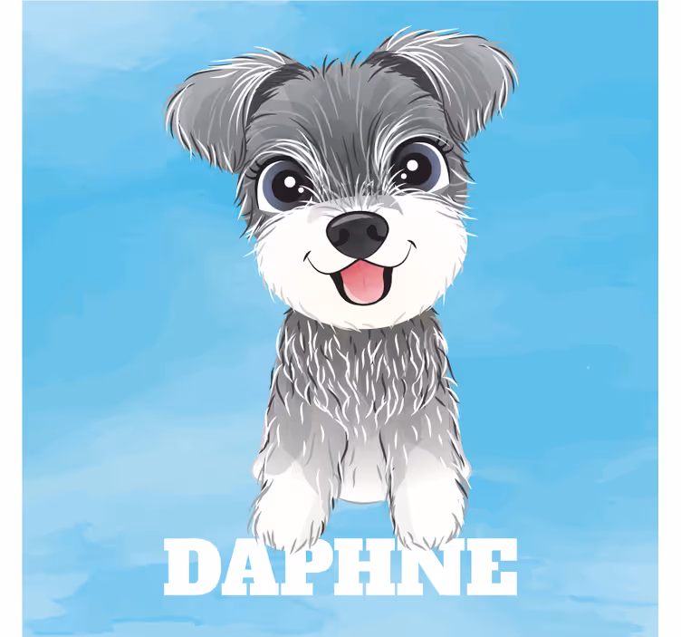 Store enrouleur chambre enfant illustration schnauzer - TenStickers