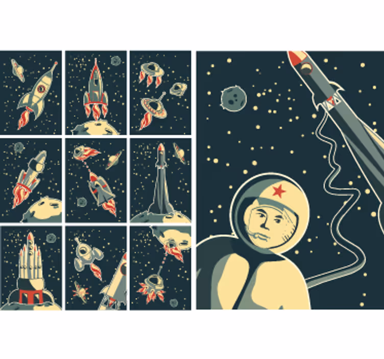 Store enrouleur chambre enfant motifs spatiaux - TenStickers