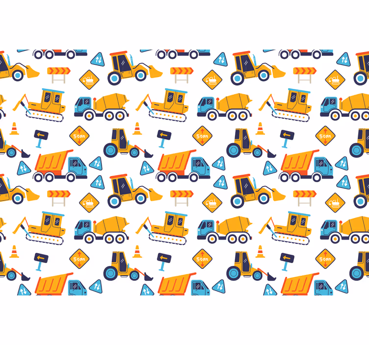 Store enrouleur chambre enfant site de construction cartoon - TenStickers