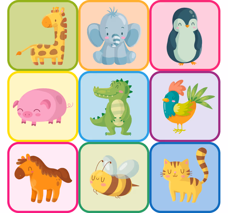 Store enrouleur chambre enfant sticker animal mobilier - TenStickers