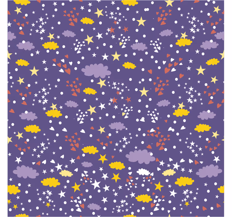 Store enrouleur chambre enfant motifs étoiles et nuages - TenStickers
